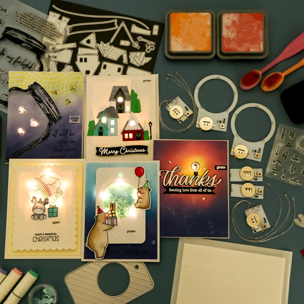 Для изготовления светящихся карточек Halo Lights и Easy Самоклеящиеся световые блоки с