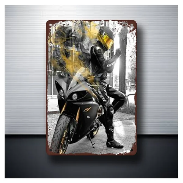 

Motorcycle Plaques Signs Home Decor Wall Art Reproduction Metal Sign Vintage