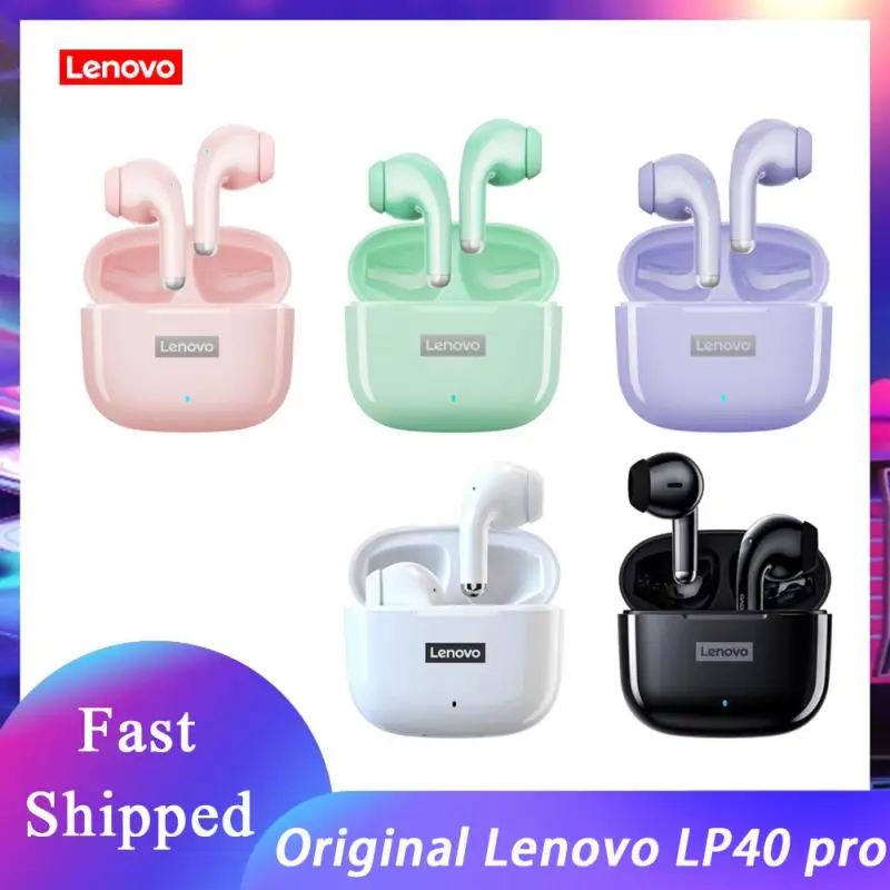 Original Lenovo LP40 Pro TWS Earphones Wireless Bluetooth 5.1 Sport Noise Reduction Headphones Touch Control 250mAH 2022 New
