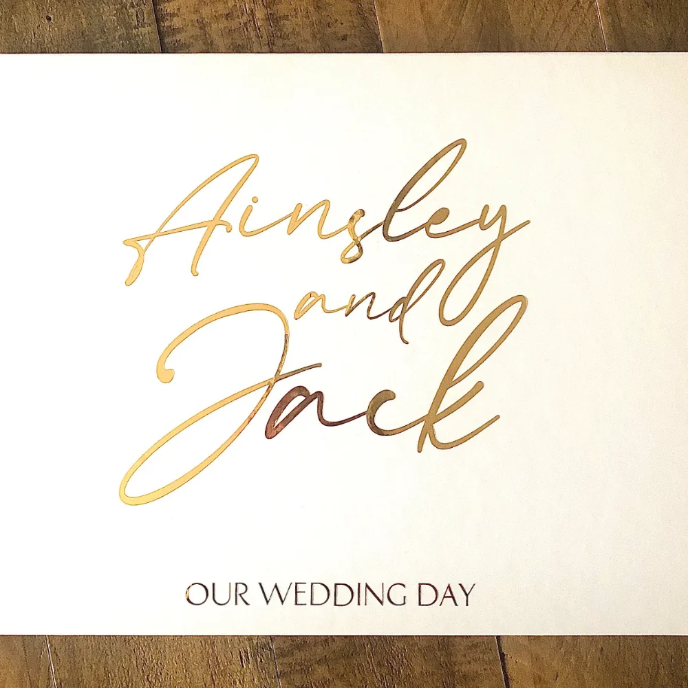 Индивидуальная Свадебная Гостевая книга Современная фольгированная с