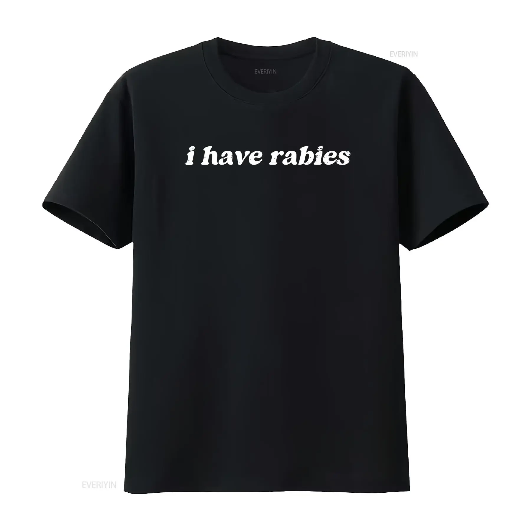 Фото Ретро Винтаж Футболка «У меня Rabies» Забавная саркастичная юмористическая уникальная одежда для друзей Химерная юмористическая одежда винтажная стираная дышащая одежда №1