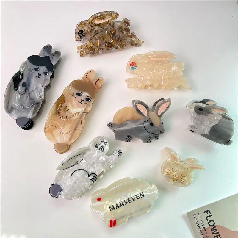 

Rabbit Hair Claw Clip Cute Acetate Claw Clips Kawaii Hair Clips Animal Hair Clips For Girls Hair Accessories For Women