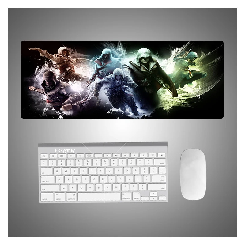 

Assassin s Creed Large Size Rubber Mouse Pad Non-slip Bottom Smooth Surface Keyboard Laptop Player MousePad For Table Mat LOL