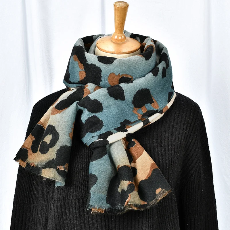 2024 хлопковый вискозный леопардовый шарф хиджабы шали с кисточками женский