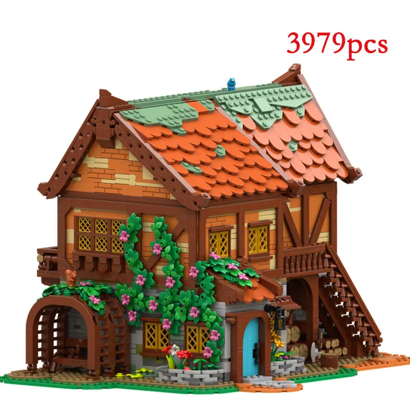 Детский конструктор-пазл модель Средневековой деревни