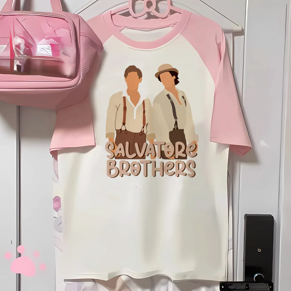 Футболки с дневниками вампира женские летние модные футболки в японском стиле