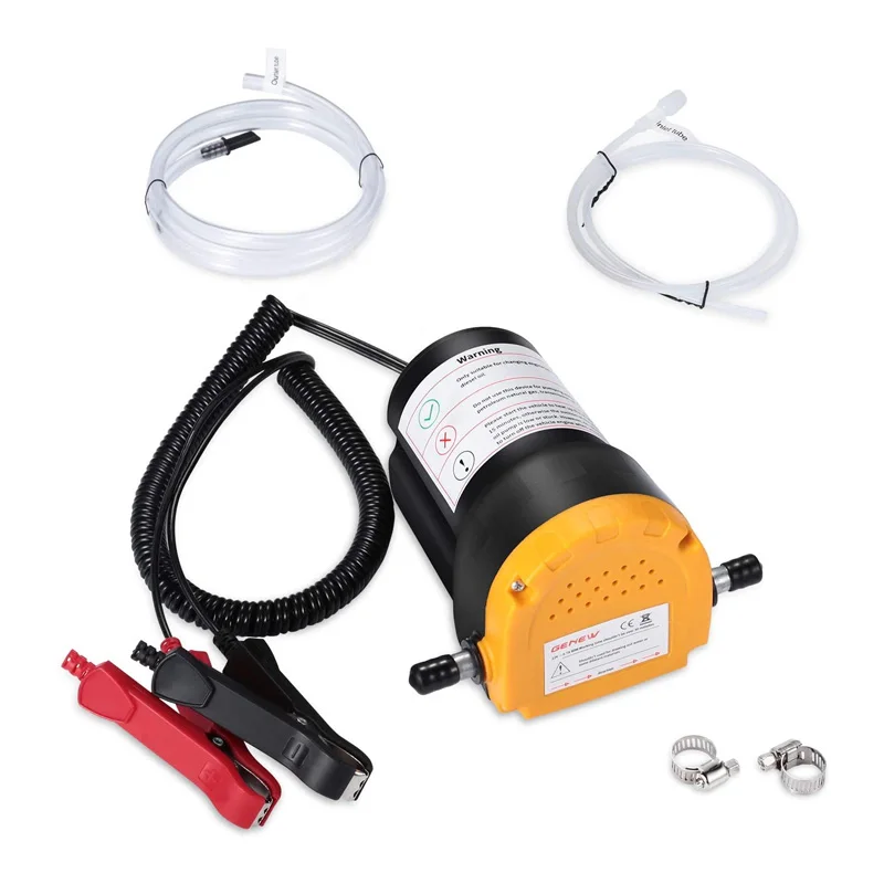 

12V Electric Car Oil Pump Crude Oil Fluid Pump 60W Extractor Transfer Engine Suction Pump + Tubes for Auto Car Boat Motorcycle