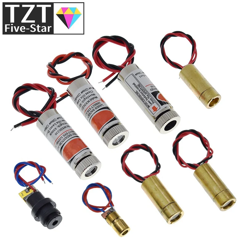 650 нм 5 мВт красная точка/линия/крест лазерный модуль стеклянная линза