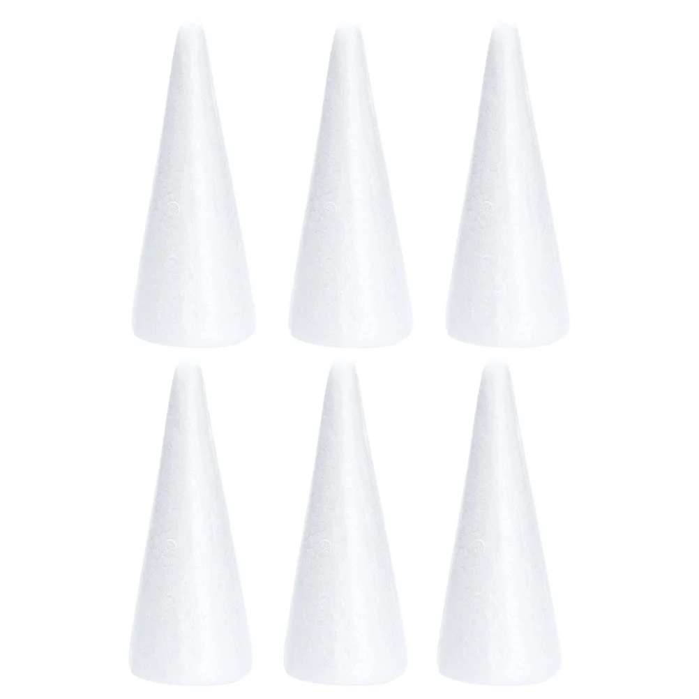 

Cone Cones Diystyrofoamcrafts Christmas Craft Treewhite Shape Toys Onto Things Children Shapes Ornament Polystyrene Kids Party