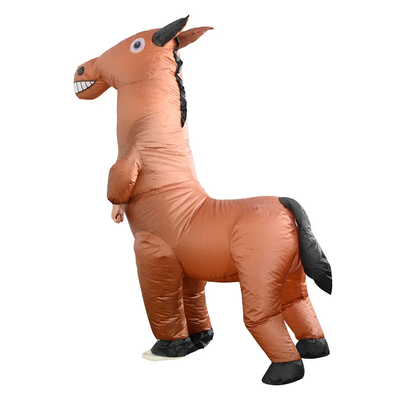 Inflatable Horse Costumes Funny Dolls Halloween Party Performance Carnival Inflatable Costumes for Adult Woman Man