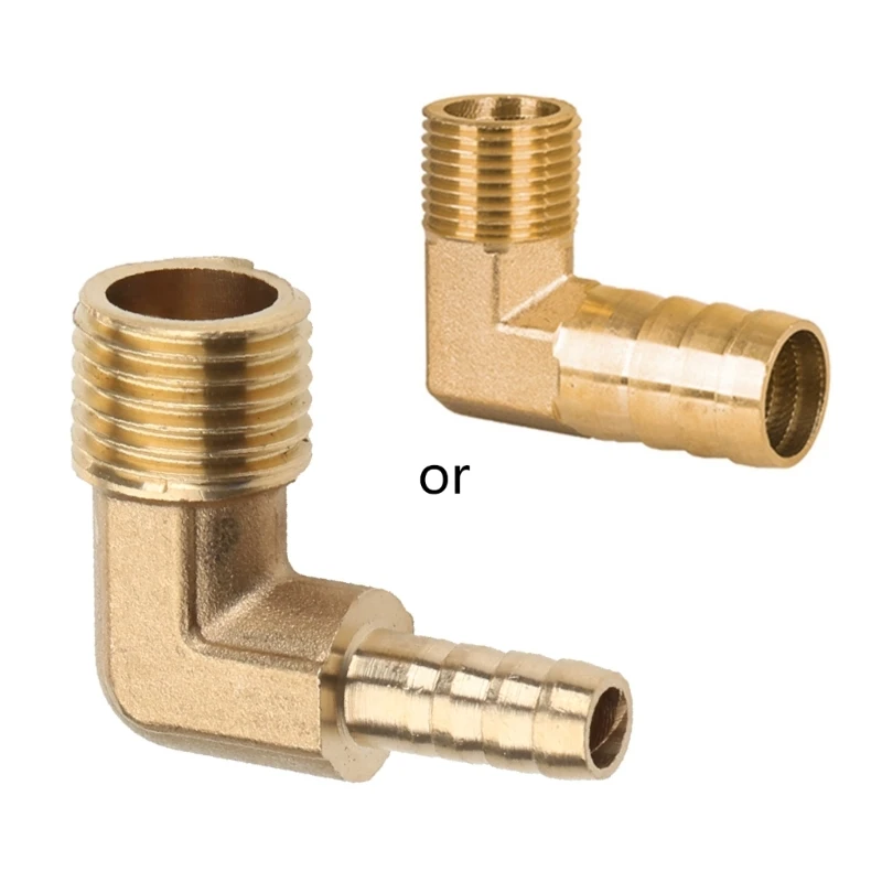 

Brass Hose Barb Fitting Right Angle Elbow Pipe Fittings 1/4" Reducer Adapter