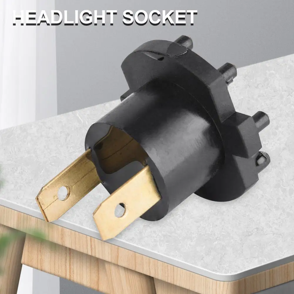 

2Pcs Headlight Bulb Socket Easy to Install Compact Corrosion-resistant Headlight Bulb Adapter