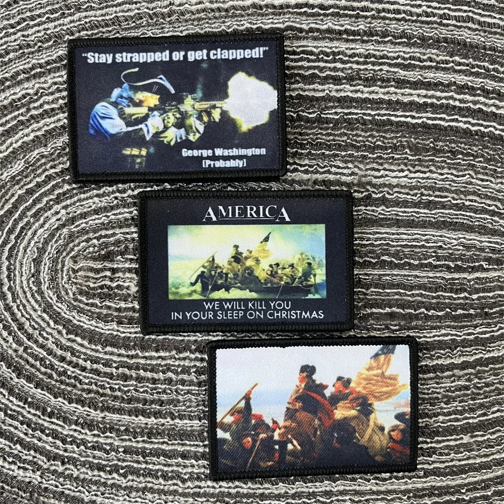 Американская военная нашивка тактические наклейки на крючок и петлю для