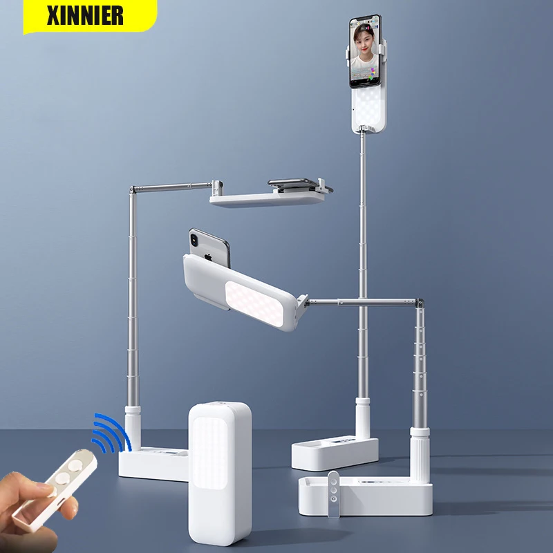 

Portable Phone Holder Selfie Ring Light Mini Desk LED Fill Lights 3200-5500K With 1000mAh Battery For Video YouTube TikTok
