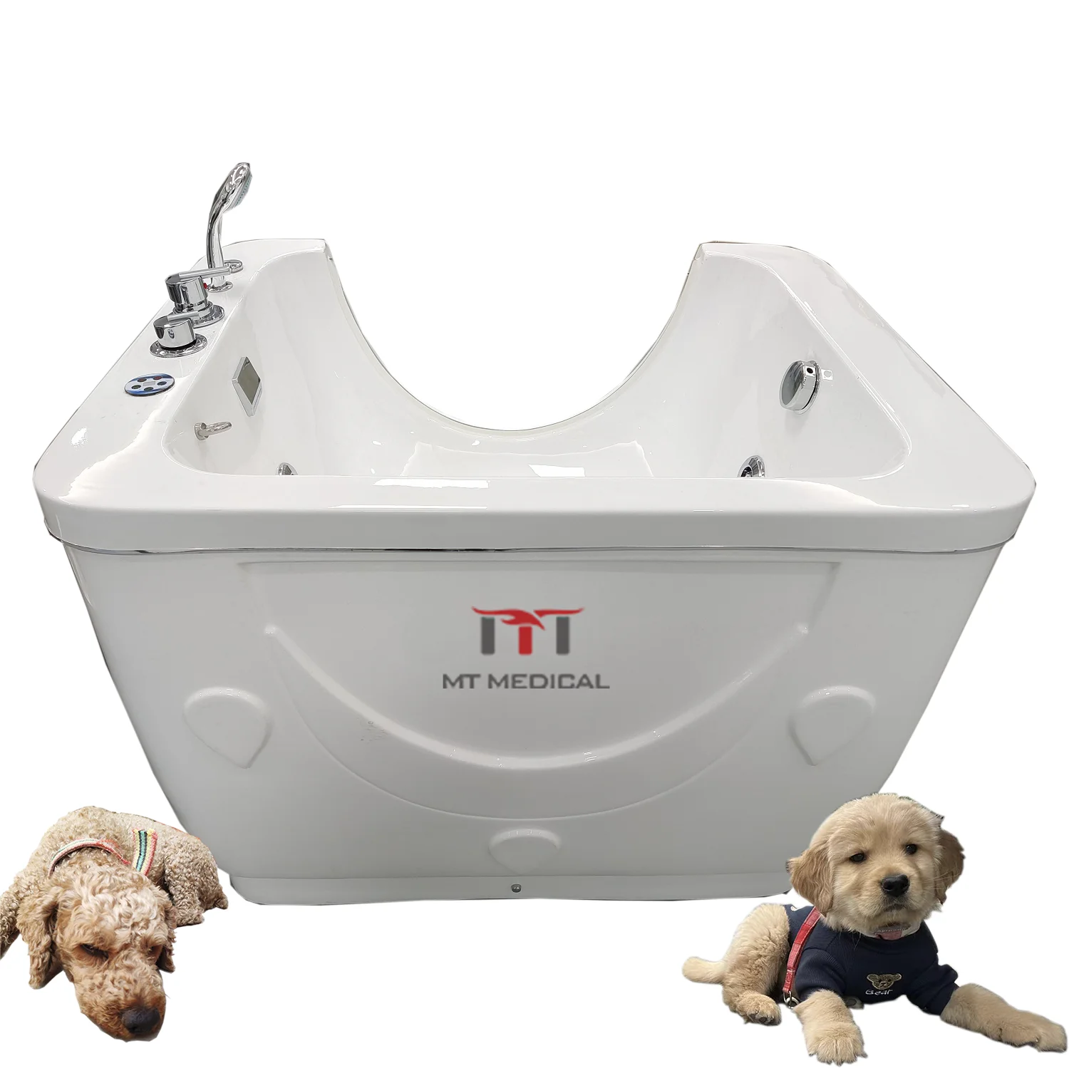 

MT Medical factory supply plastic stainless steel ceramics dog grooming bath tub for pet clinic