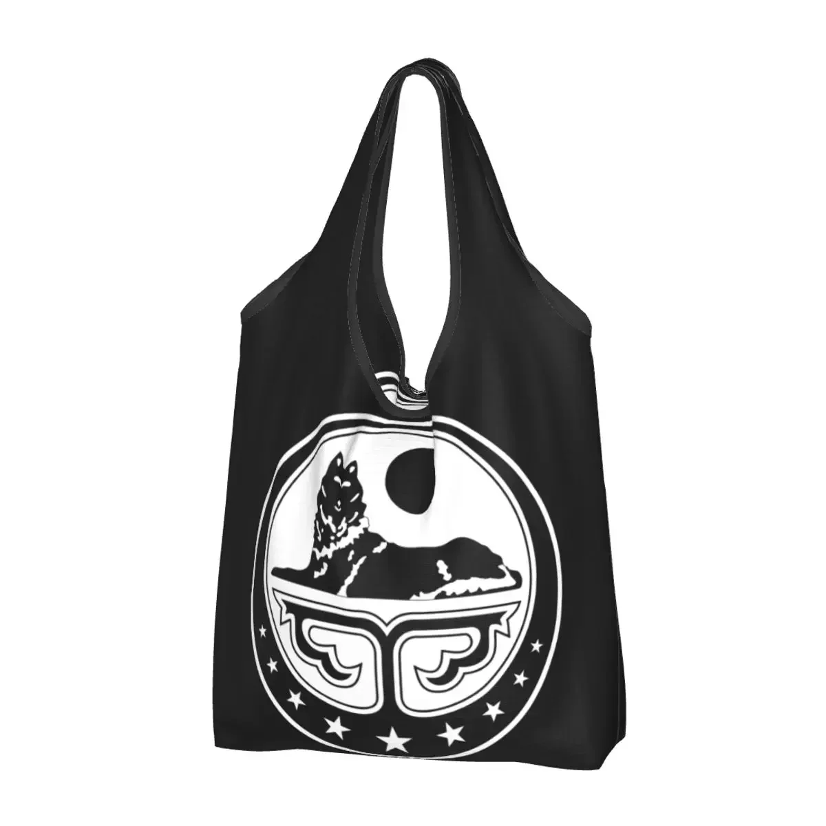 Многоразовая сумка для покупок с гербом Чечен женская большая портативные сумки