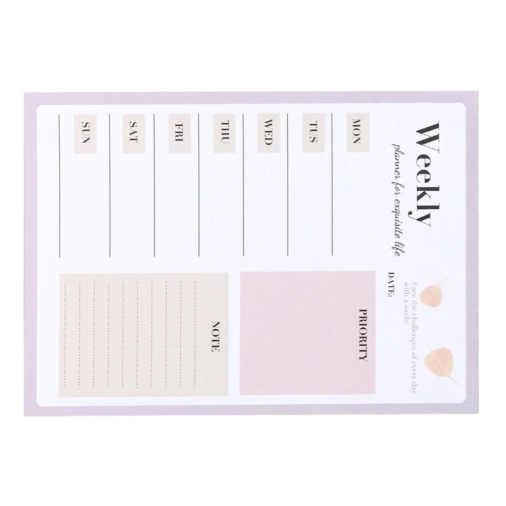 

Weekly Notepad Pad Memo Planning Plan Planner Schedule Tear Off Daily Notebook Paper Notes Notepads Meal Mont Do Sheets List