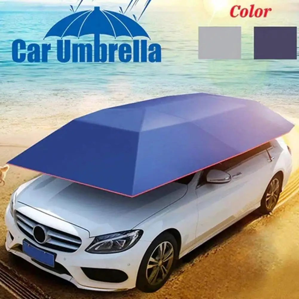 

4.2x2.1m Car Summer Sunshade Umbrella Fully Automatic Folding Roof Summer Sunscreen Shed Remote Control Portable Canopy Cover