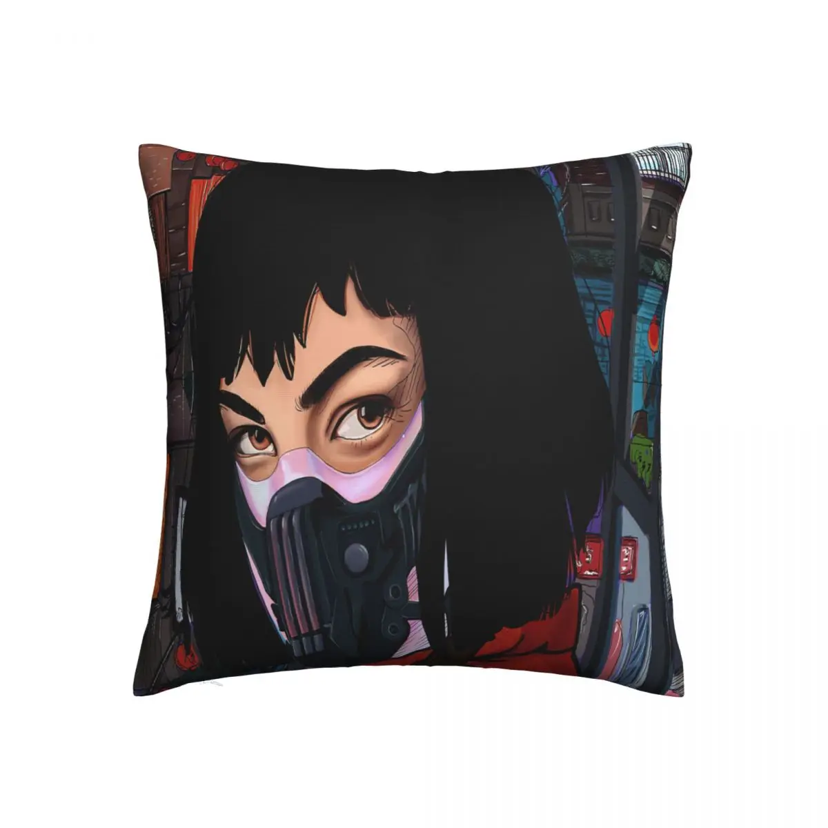 

La Casa De Papel Money Heist Pillowcase Printed Fabric Cushion Cover Gift Throw Pillow Case Cover Home Zippered 18"