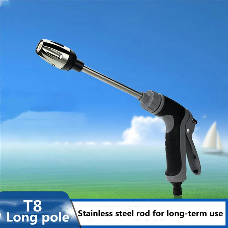 

Portable High-Pressure Water Gun For Cleaning Car Wash Machine Garden Watering Hose Nozzle Sprinkler Foam Water