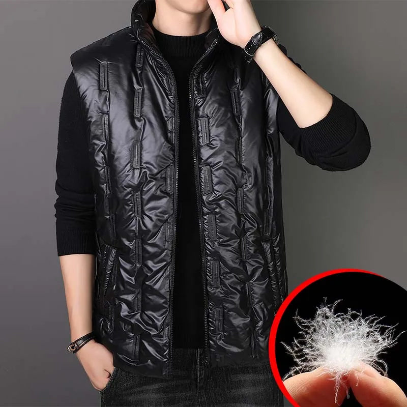 

FALIZA Новый повседневный мужской жилет, куртки, зимний теплый жилет без рукавов, жилет, Мужская черная верхняя одежда, пальто, брендовая одежд...