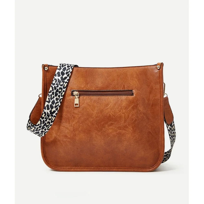 Diinovivo Fashion Messenger Bag For Women Print Strap Designer Shoulder Bags Small Square Bags Pu Leather Crossbody Bag WHDV2243