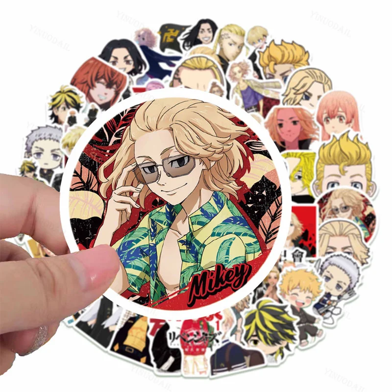 

100pcs Tokyo Revengers Anime Stickers Decals Graffiti Laptop Skateboard Luggage Phone Waterproof Kids Sticker Decal Toy