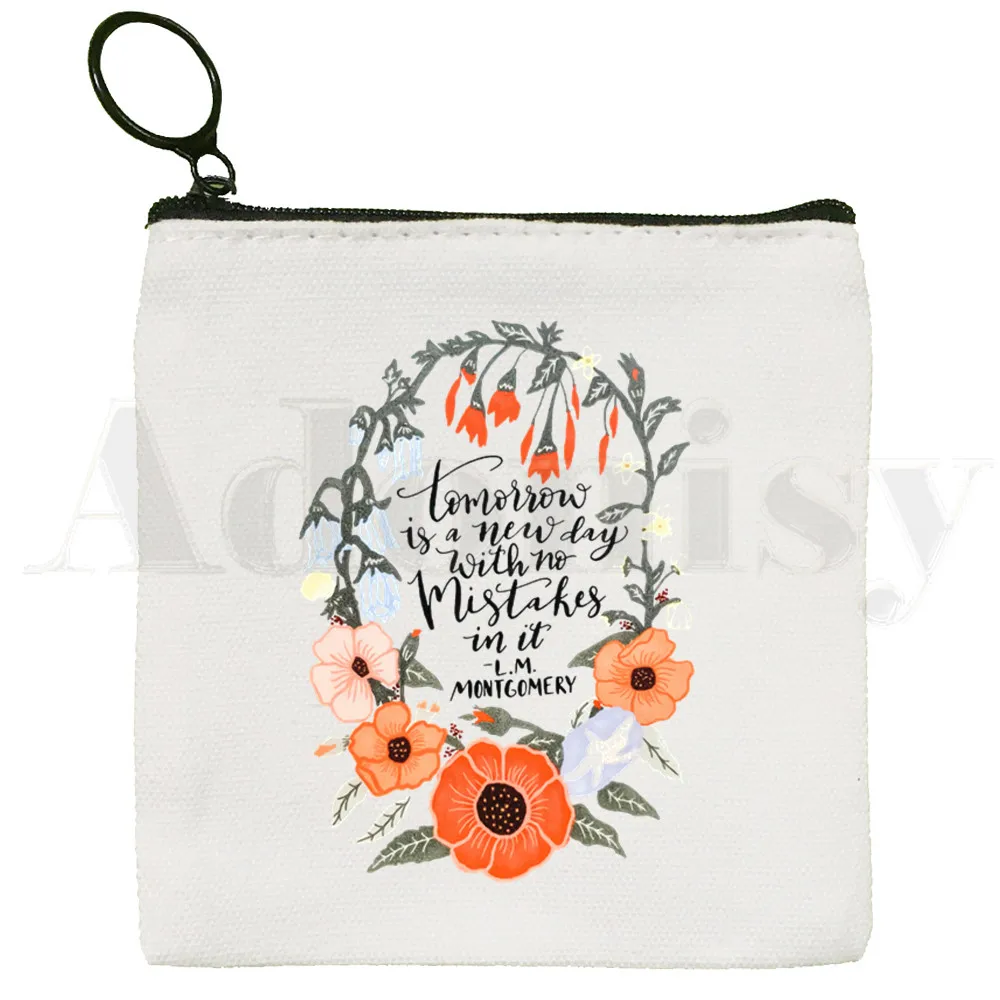 Anne Shirley Green Gables Bag Coin Purse Storage Small Bag Card Bag Key Bag Coin Clutch Bag Zipper Key Bag