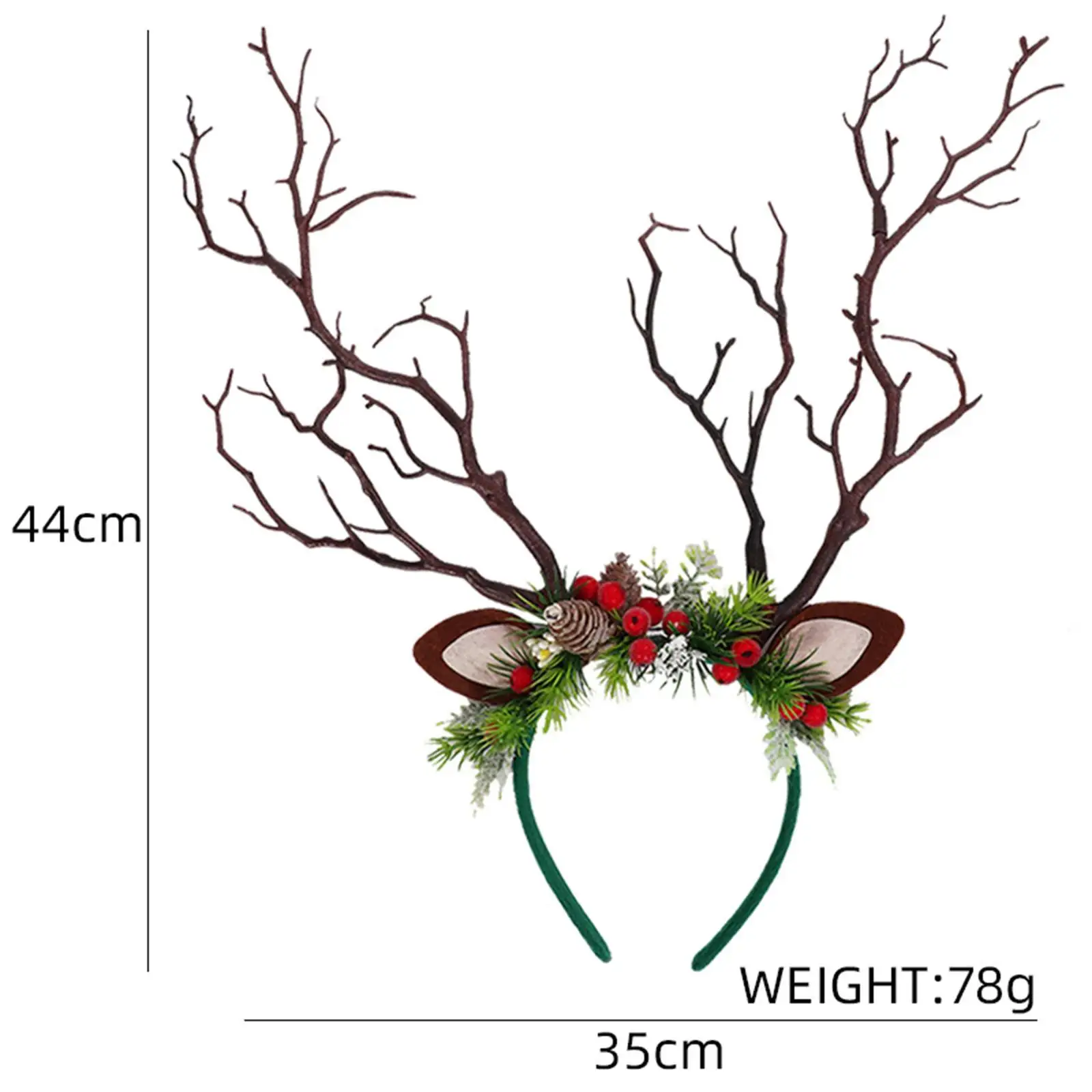 

Рождественская повязка на голову с оленьими рогами, аксессуары для волос, повязка на голову, головной убор, ролевые подарки, головной убор, декор для праздника, Хэллоуина