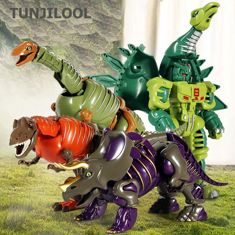 

Динозавры в стиле парка Юрского периода, роботы-трансформеры, игрушки-стигозавр, тираннозавр, динозавр, развивающая игрушка для детей