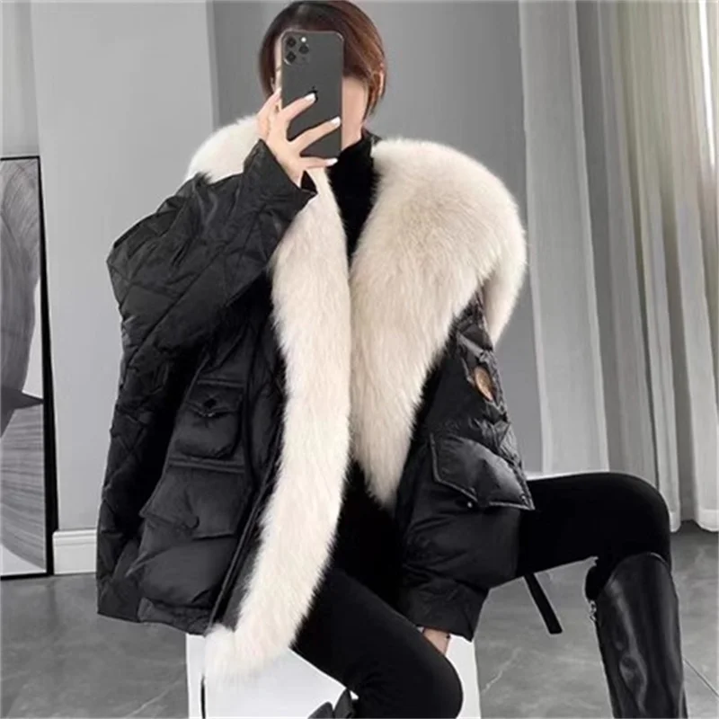 Женская верхняя одежда 2024 новинка пуховое хлопковое пальто из искусственного