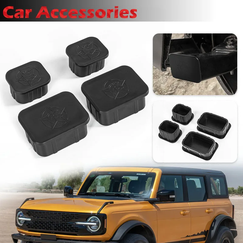 

Rhyming Front Axle Front Rear Bridge Cover Crash Bar End Caps Rubber Car Accessories Fit For Ford Bronco 2021 2022 2/4 Door