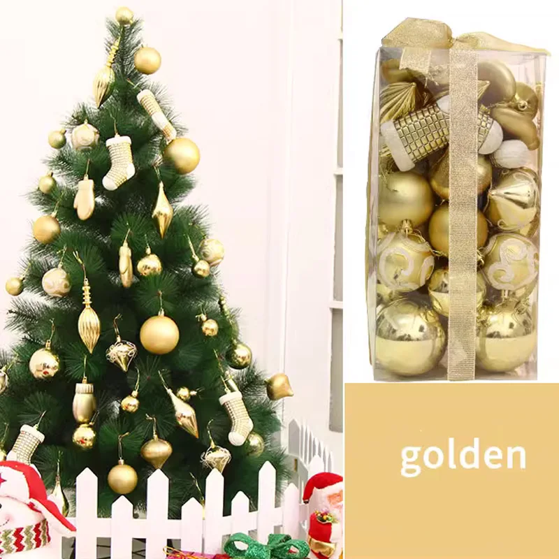 

Christmas Ball Gold Red Baubles Pendant Christmas Tree Hanging Ornaments Decoration For 2024 New Year Navidad Noel Home Supplies
