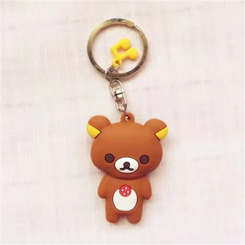 Брелок для ключей милый 3D рилаккума корилаккума медведь талисман ПВХ брелок