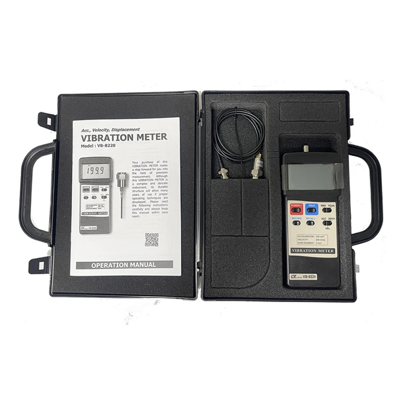 VB-8220 LUTRON ускорение: 200 м/с ^ 2 скорость: мм/сек. мм (p-p) смещение виброметр |