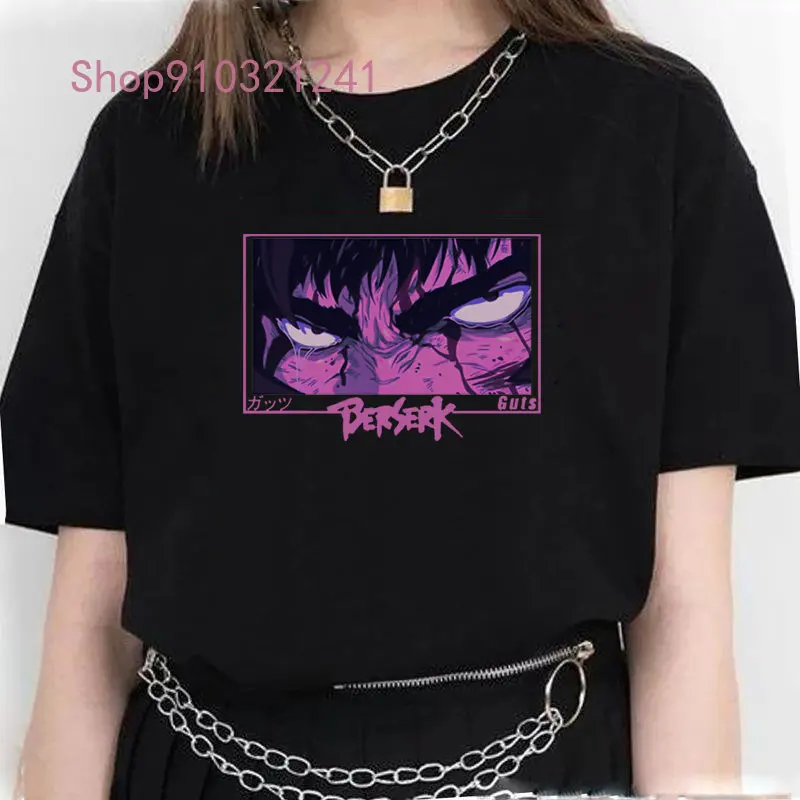 

Berserk Guts T-shirt Women Printed Funny Aesthetic Streetwear 2022 Y2k Tshirt Femme Clothing Harajuku T-shirt 2022 Modal Tops