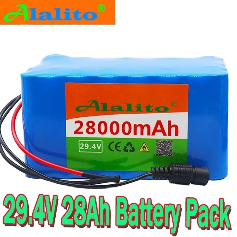 

2022 new 100% 7S5P 24v 28Ah battery 250w 29.4V 28000mAh lithium-ion battery for wheelchair electric bicycle pack with BMS