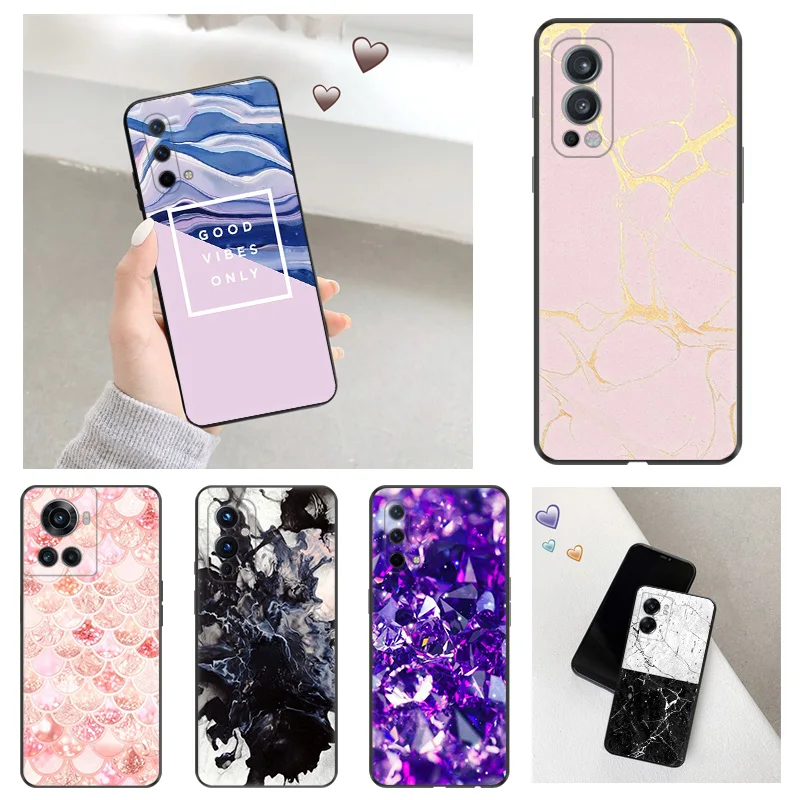 

Акварельные геометрические мраморные силиконовые чехлы для телефона OnePlus 10 Ace 9 8 Pro 11 R Nord ce 2 T 3 N10 N20 N100 N200 5G N300, чехол
