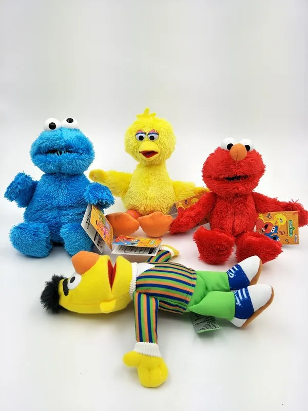 20cm Sesame Street Elmo Cookie Duck Ernie Bert Cartoon Animal Plush Soft Stuffed Toys Dolls Christmas Birthday Gift for Kids
