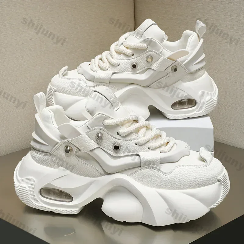 Кроссовки мужские на толстой подошве дышащие спортивные Нескользящие