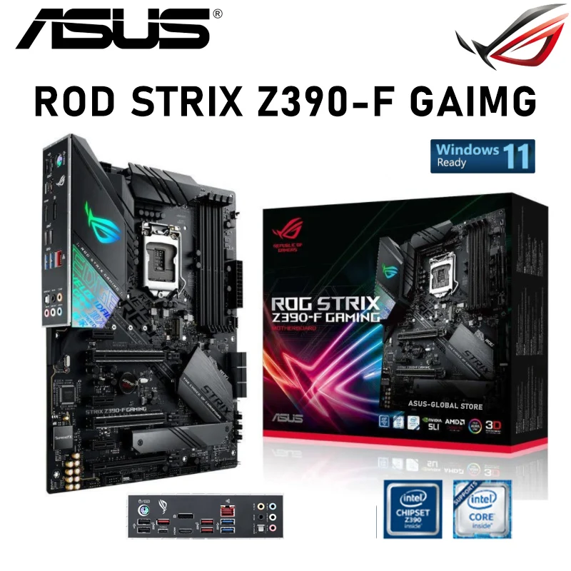 LGA 1151 ASUS ROG STRIX Z390-F GAMING DDR4 4366OC PCI-E 3 0 USB3.1 Gen 2 128 ГБ Z390 материнская плата по стандарту ATX