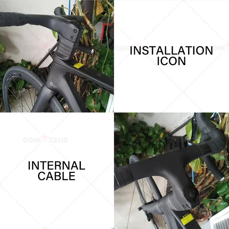 Полностью из углеродного волокна на руль для всех дорог Встроенная проводка