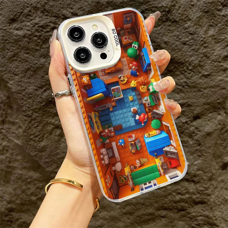 Роскошный чехол для телефона Building Block House M-Marios Xiaomi Redmi Note 9S 10 11 12 13 Pro Plus 4G 5G матовая