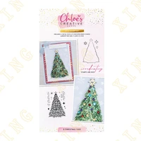 christmas tree cutting dies and stamps scrapbook diary decoration stencil embossing template diy greeting card handmade 2022