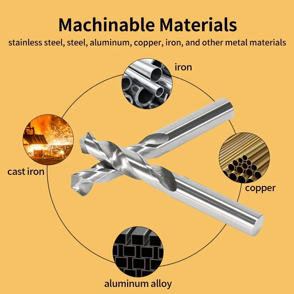 ExactBit HRC50 ° Сверла из карбида вольфрама флейты сверла по металлу для жесткой