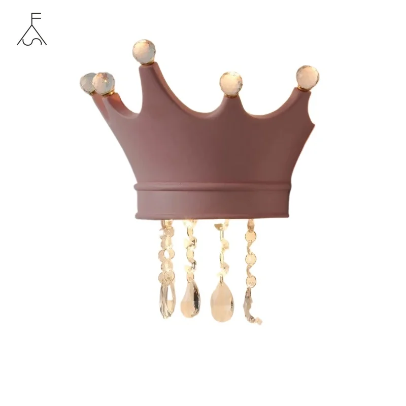 Женские прикроватные лампы Хрустальная подвесная корона настенный светильник