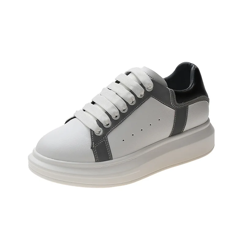 

Кроссовки женские на платформе, Вулканизированная подошва, на шнуровке, удобная повседневная обувь для скейтборда, разные цвета