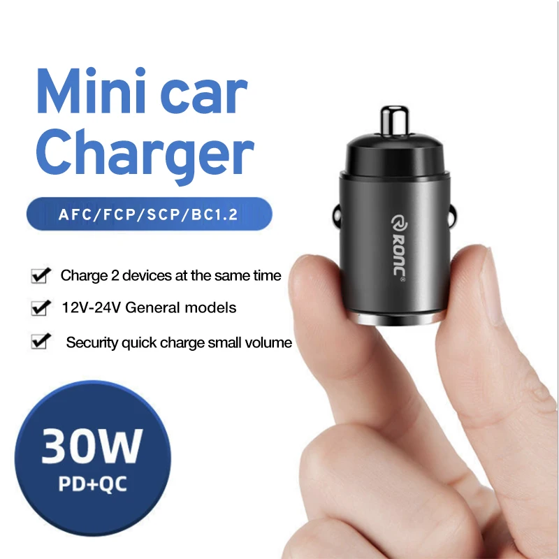 

Зарядное устройство USB для смартфонов, 30 Вт, Type C, PD + QC/PD + PD, автомобильное зарядное устройство для телефона для IPhone 11, 12, 13 Pro Max, Xiaomi