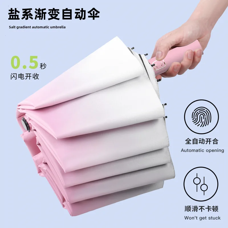 

Umbrella Automatic Sun Umbrella Vinyl Sunblock Umbrella Windproof Sunshine Umbrella Full Automatic Umbrella