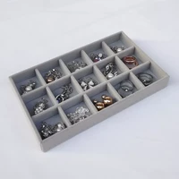 hotsmall jewelry box velvet organizer tray ring necklace display storage box earring jewelry showcase drawer storage
